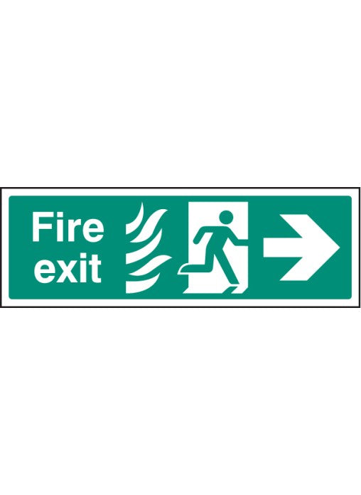 htm fire exit safety sign - right
