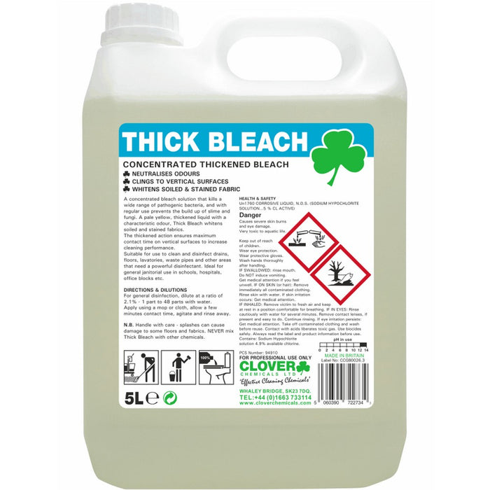 Concentrated Thick Bleach 5 Litres