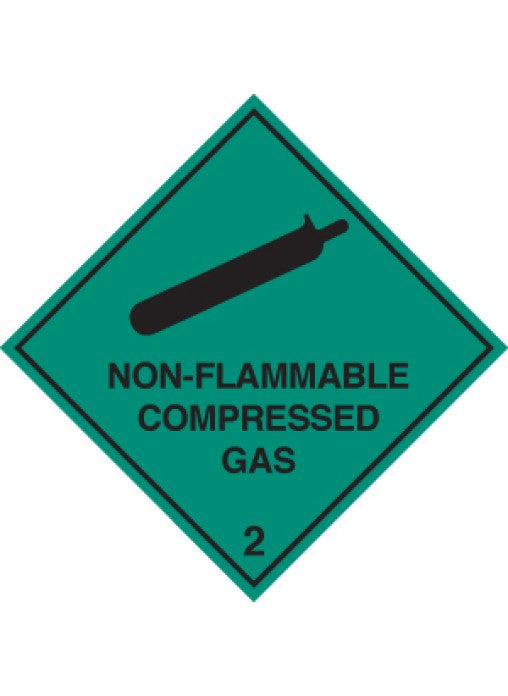 Non-Flammable Compressed Gas 2 Safety Sign