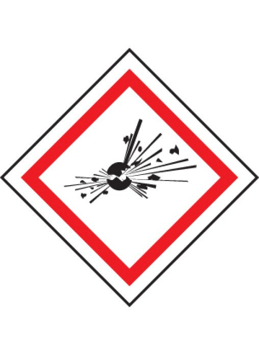 explosive substance ghs labels sign