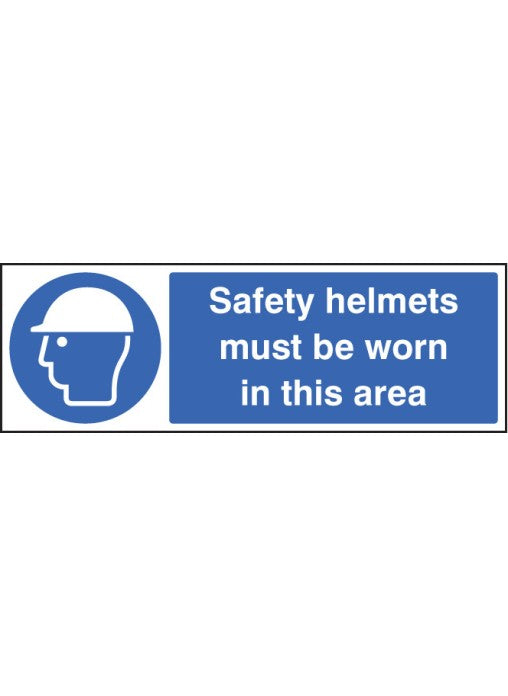Safety Helmets Must be Worn Safety Sign — GHC (UK) LTD T/A Safety Plus