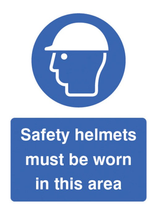 Safety Helmets Must be Worn Safety Sign