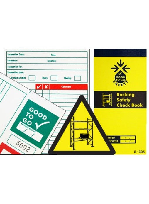 racking good to go inspection check book