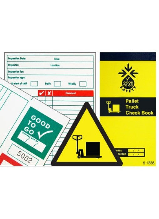 pallet truck good to go inspection check book