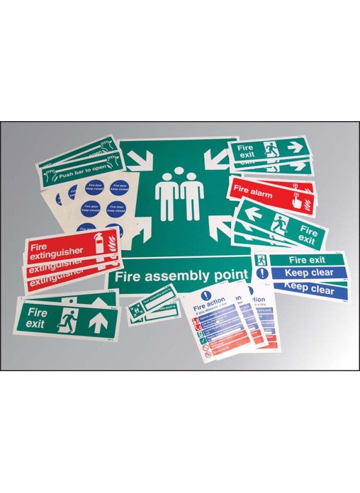 Fire Safety Signs Kit - 41 Signs