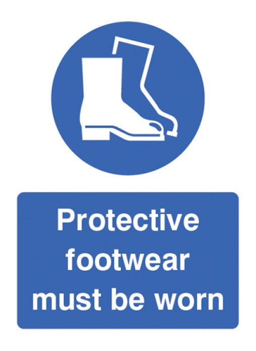 Protective Footwear Must be Worn Safety Sign