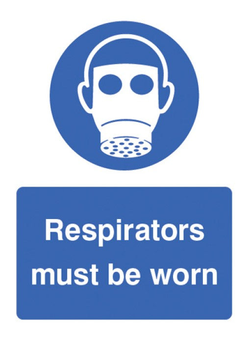 Respirators Must be Worn Safety Sign