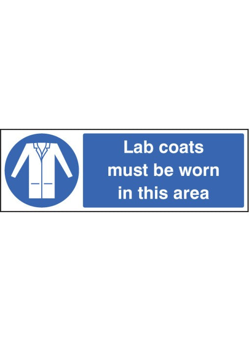 Lab Coats Must be Worn Safety Sign — GHC (UK) LTD T/A Safety Plus