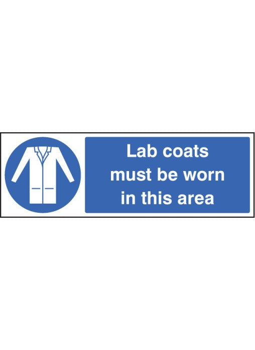 Lab Coats Must be Worn Safety Sign