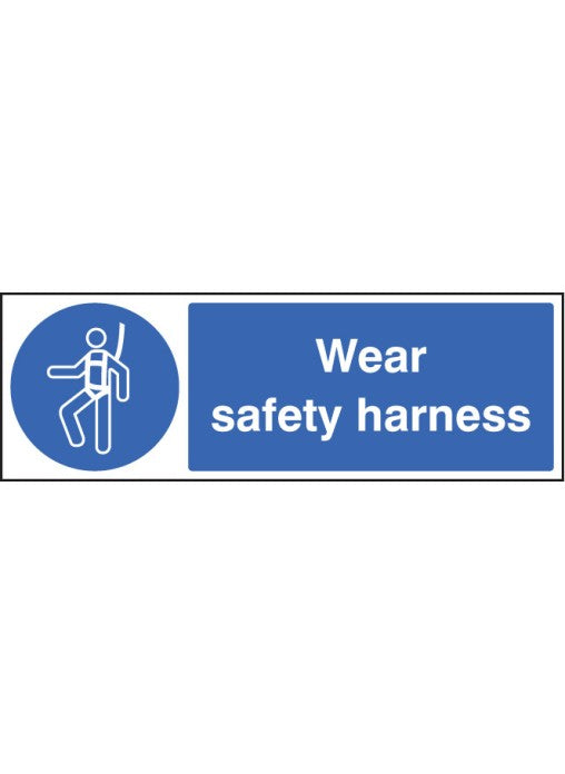 Wear Safety Harness Safety Sign