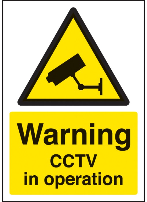 Warning CCTV in Operation - A4 safety sign