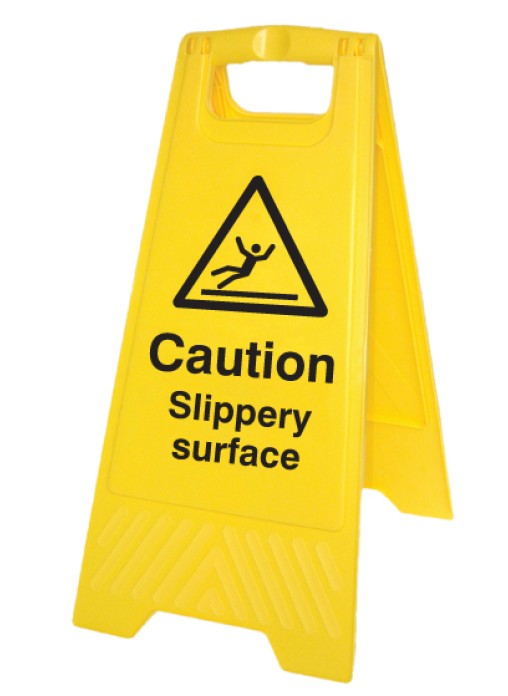 Caution Slippery Surface - Folding Safety Sign