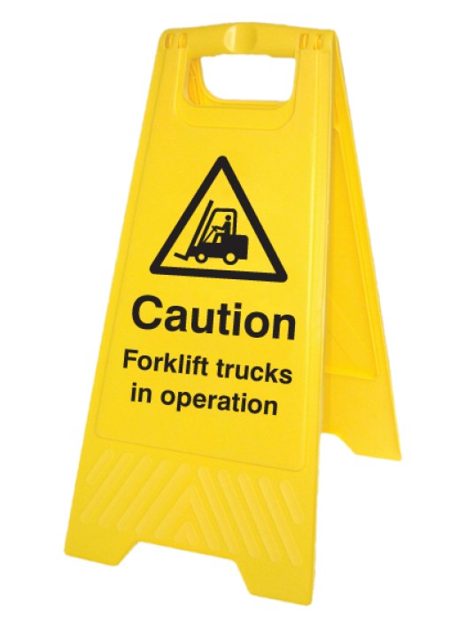 Caution Forklift Trucks in Operation - Folding Safety Sign