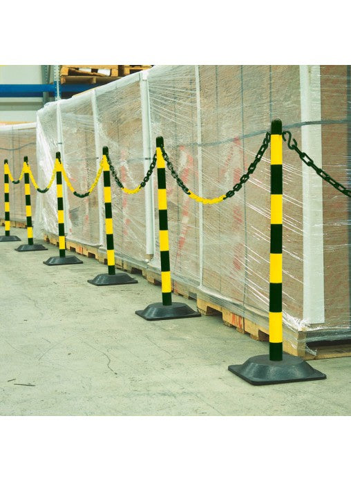 10m Chain - 6 Post Kit - Yellow & Black