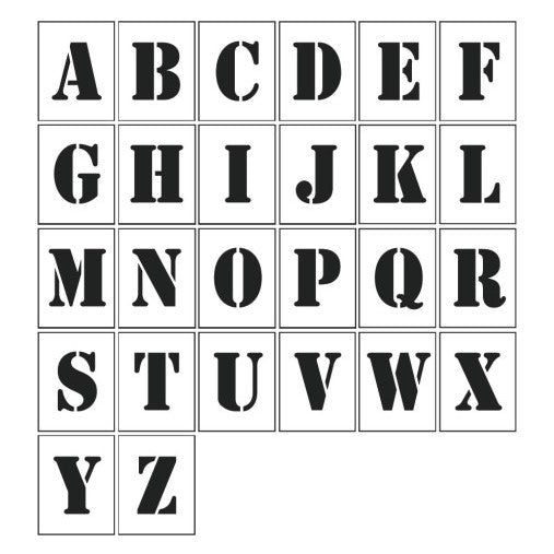 Pvc Letters Kit Letters A to Z - PVC Stencil Kit — GHC (UK) LTD T/A Safety Plus