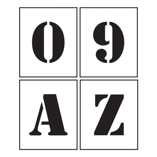 Letters A-Z & Numbers 0-9 - PVC Stencil Kit