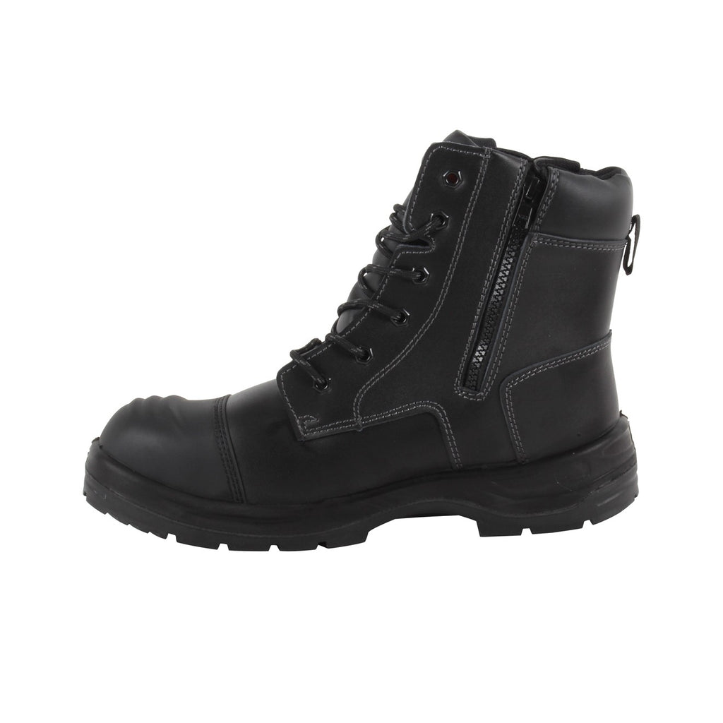Zip Up Safety Work Boots - High Leg Zipped Side — Safety Plus Limited