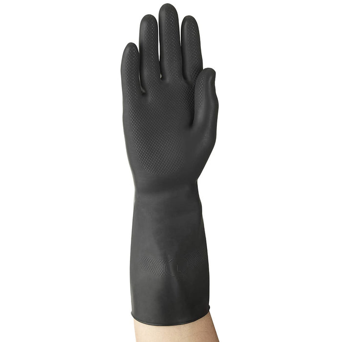 marigold G17K black rubber gauntlet glove