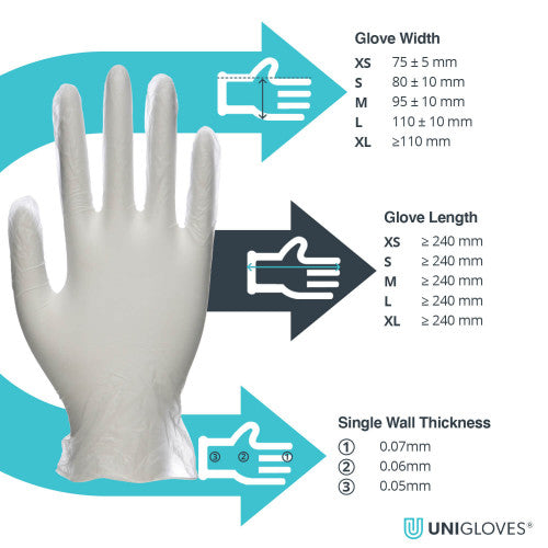 clear vinyl exam gloves large