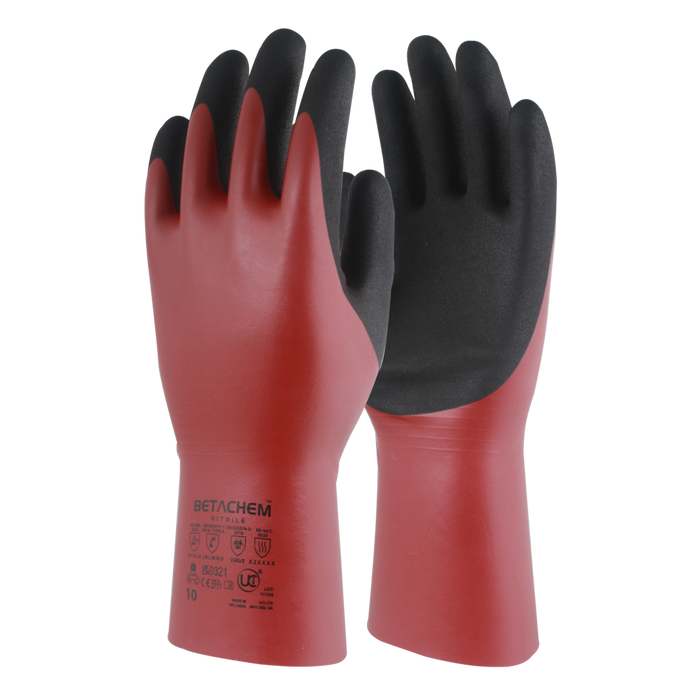 beta chem dual coated chemical resistant gloves