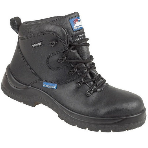 Himalayan 5120 Black Leather Waterproof Safety Boot - Metal Free S3