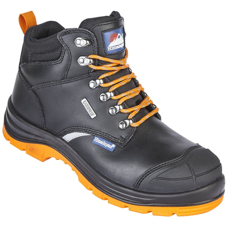 Himalayan 5402 Black Leather Waterproof Reflecto Safety Boots S3