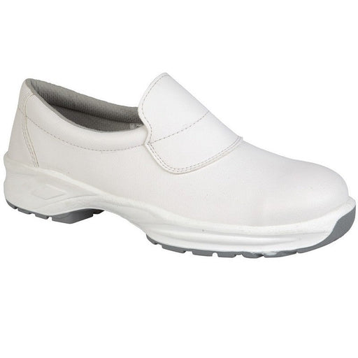 Himalayan 9950 White Microfibre Slip On Safety Shoe - Food Industry approved