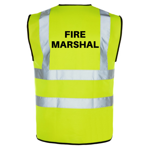 FIRE MARSHAL Printed Hi-Viz Waistcoat - High Visibility Vest