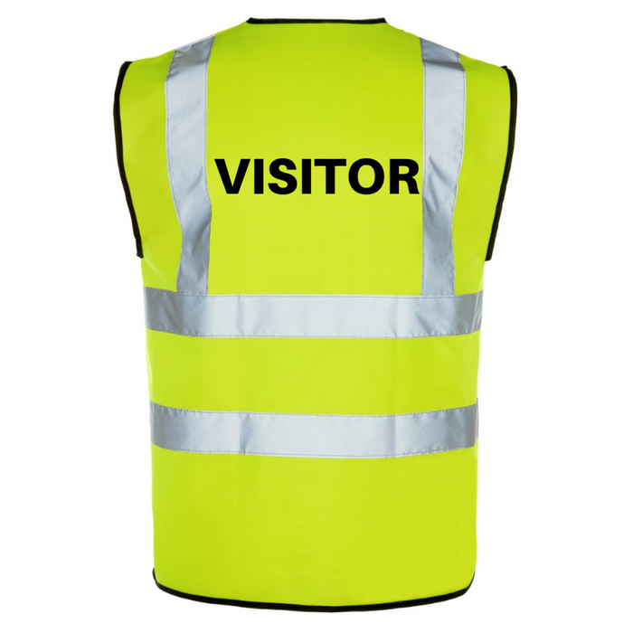 VISITOR Printed Hi-Viz Waistcoat - High Visibility Vest