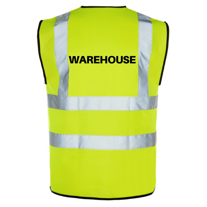 WAREHOUSE - Printed Hi-Viz Waistcoat - High Visibility Vest