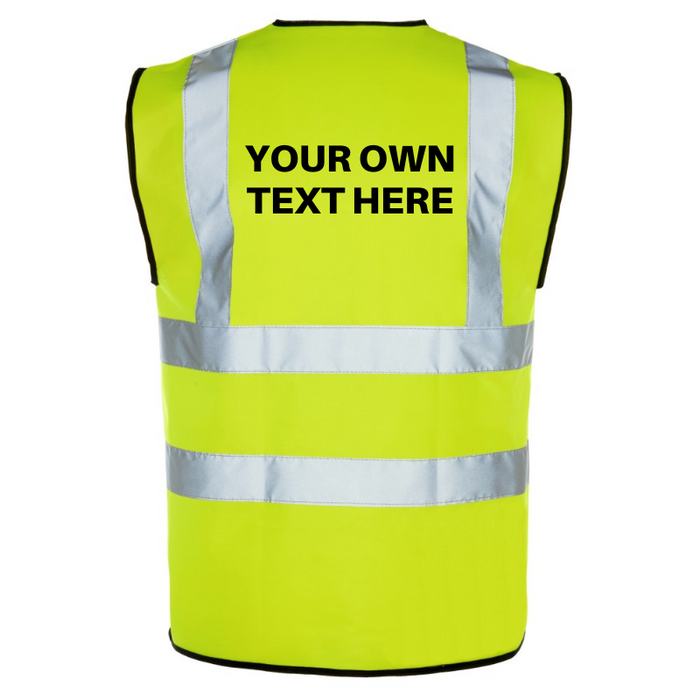 add Your Own custom Text Printed Hi-Viz Waistcoat - High Visibility Vest