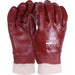 Red PVC Knit Wrist safety work Gloves