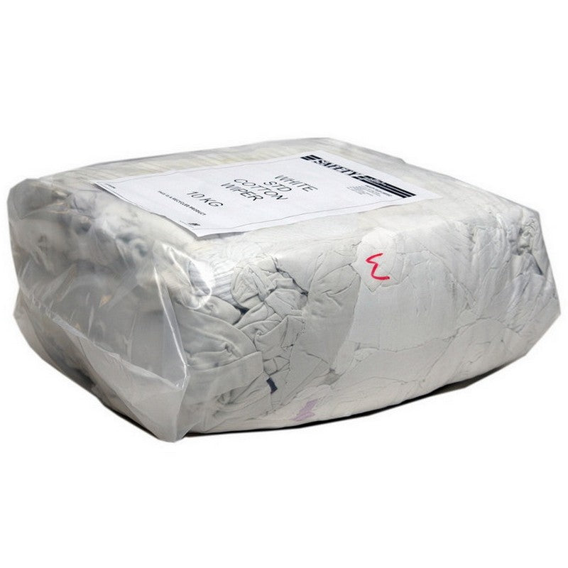 No.1 White Cotton Wiper Rags - 10kg– GHC (UK) LTD T/A Safety Plus