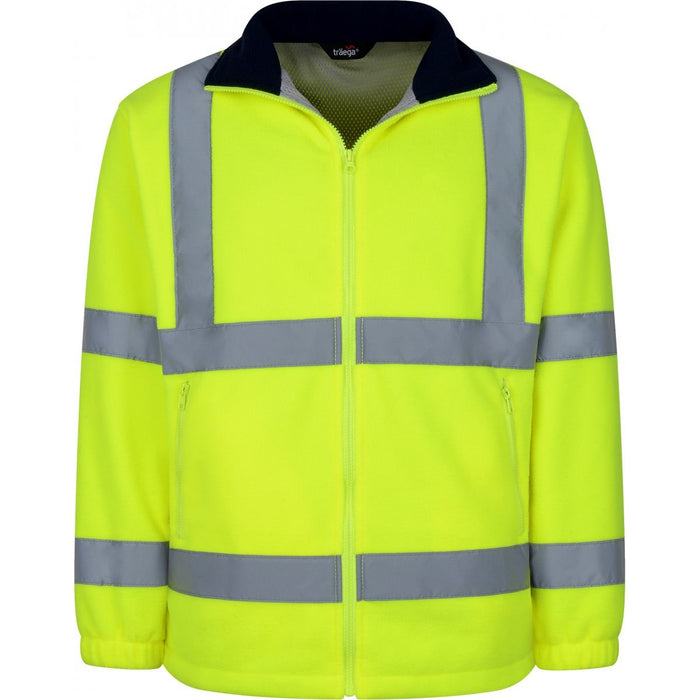 LOCO Personalisierte Warnschutz Fleecejacke - Hi-Viz Arbeitsjacke Reflektierend