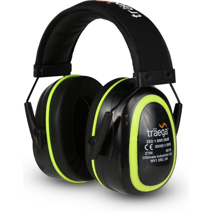 Traega ZED1 Premium Ear Defenders - 28 SNR Hearing Protection