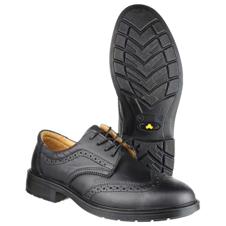 Leather Brogue Safety Shoe – Slip Resistant & Steel Toe Protection