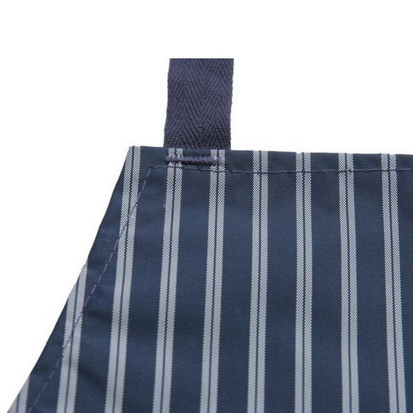 PU Nylon Stripe Butchers Apron - Blue