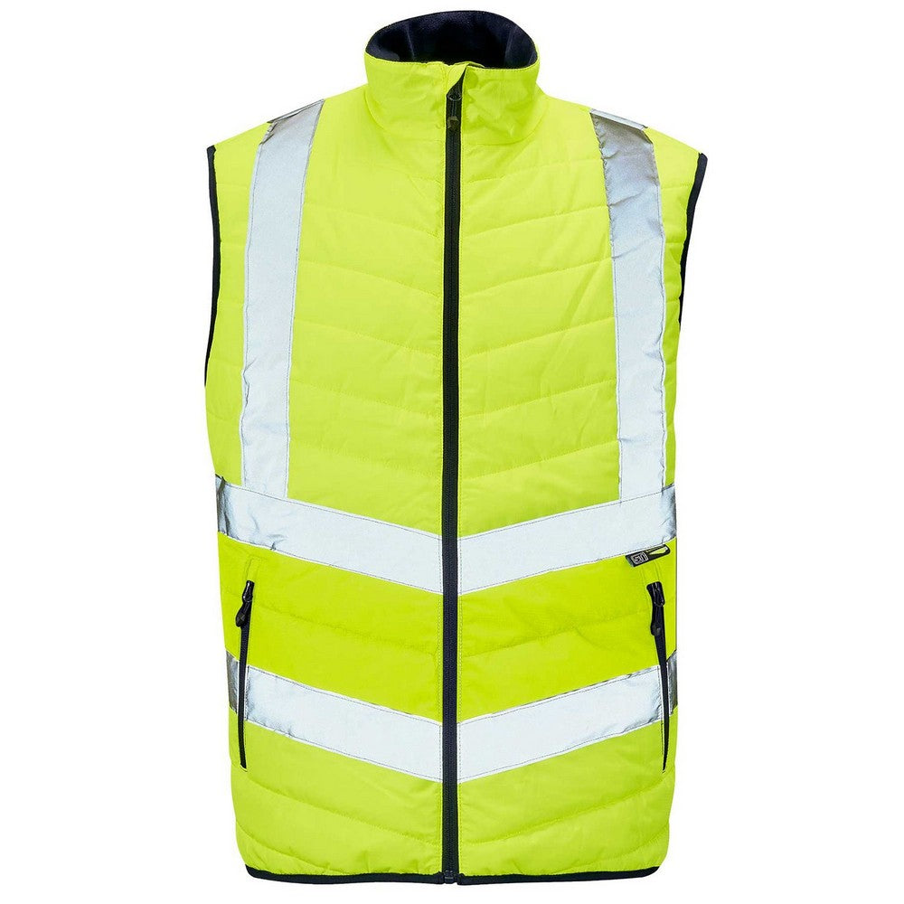 SuperTouch Hi-Viz Puffer Gilet Bodywarmer Class 2